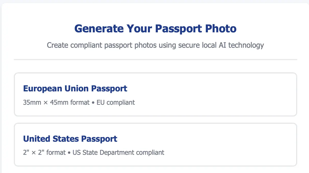Passport Photo Maker